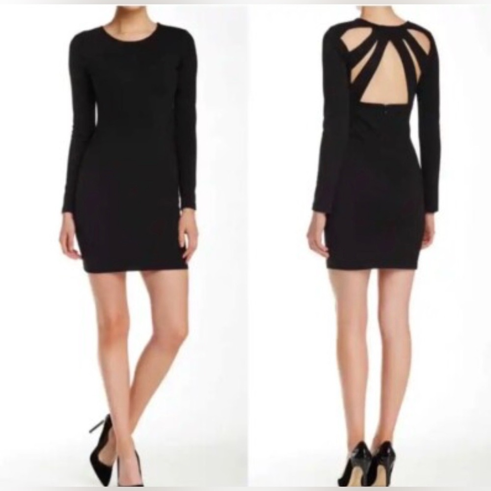 Parker Black Mini Dress with Cutout Back